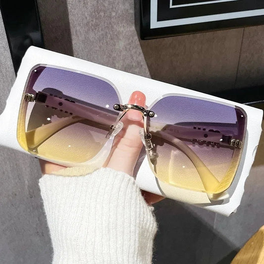 Fashion Oversized Square Sunglasses Women 2025 Luxury Brand Sun Glasses