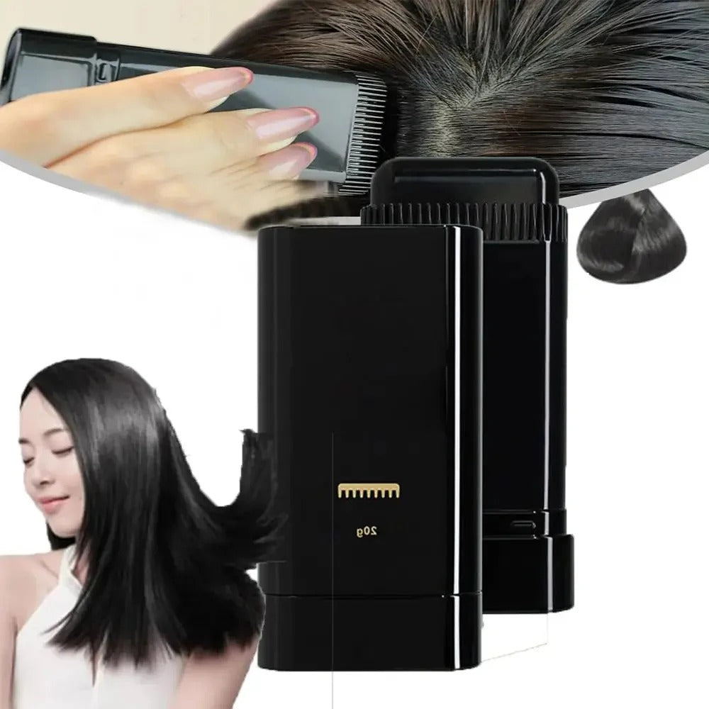 Gegemon Black Hairdressing Wand | Instant Hair Color Stick | Quick Touch-Up | Easy Application