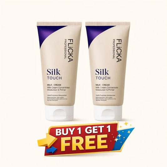 Flicka Silk Touch 3 in 1 Moisturizer and Primer for Face | Long-Lasting, Flawless and Dewy Makeup Base | Pore Minimizer | All Skin Types Buy 1 & Get 1 Free