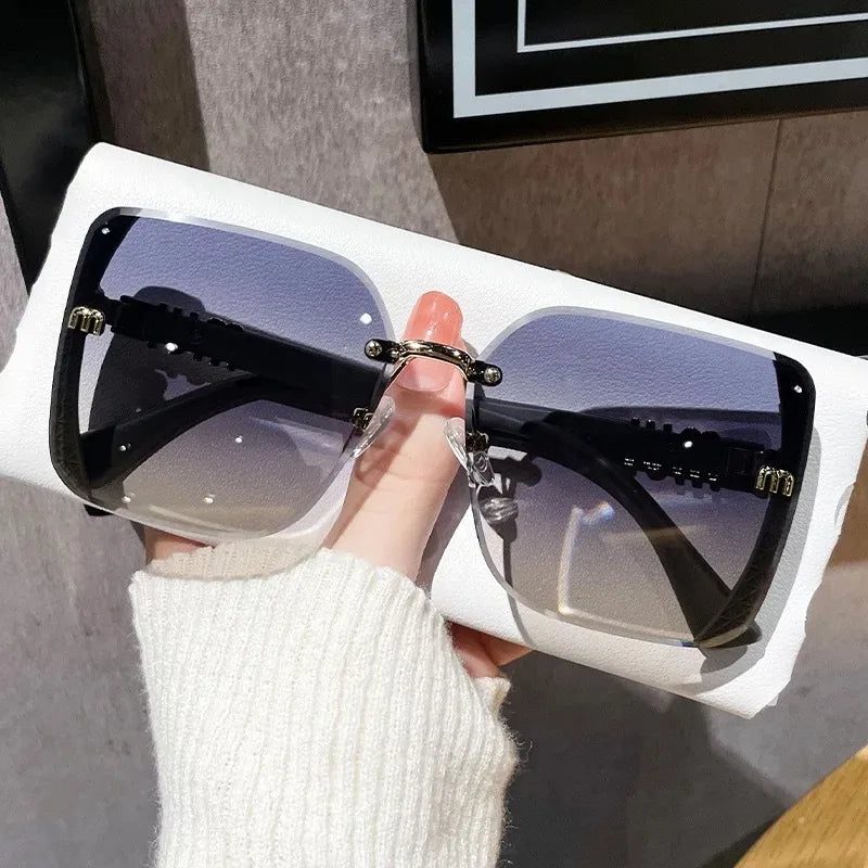 Fashion Oversized Square Sunglasses Women 2025 Luxury Brand Sun Glasses