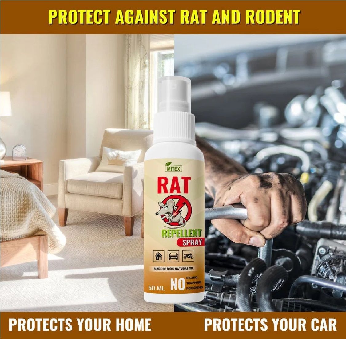 Rat Repellent Spray Safe Effective Rat Protection Buy 1 & Get 2 Free