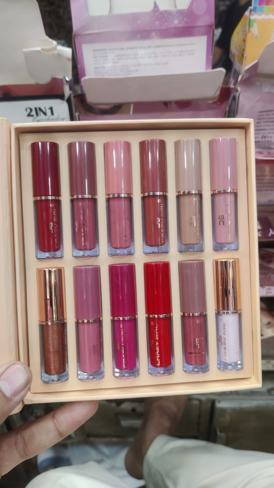 Crazy Girl “Thanks for the Love” Lip Gloss Set – 12 in 1 Multi-Shade Collection/Waterproof